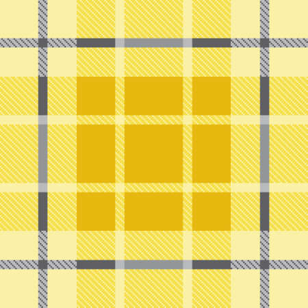 Seamless pattern tartan background. Color trend of the year 2021, Yellow and Gray. Textured for...