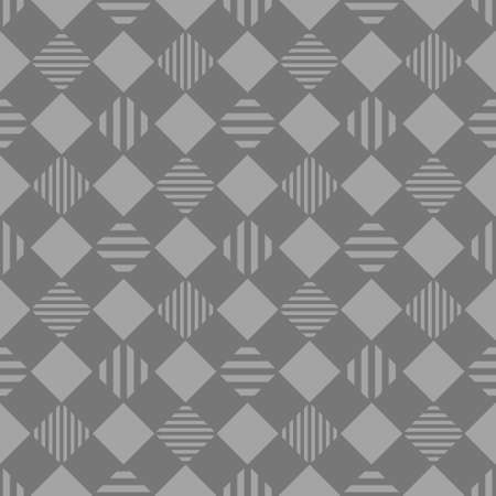 Seamless abstract background monochrome colors. Checkered pattern diamond shape gray. Vector illustration.のイラスト素材