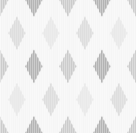 Vertical line pattern diamond shape background seamless. White and gray. Surface design for apparel, textile, garment, fabric, tile, cover, poster, flyer, banner, wall. Vector illustration.のイラスト素材