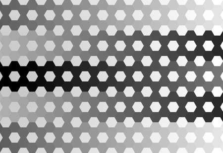Abstract pattern background. Hexagon shape gradient white, gray, black. Texture design for publication, cover, poster, brochure, flyer, banner, wall. Vector illustration.のイラスト素材