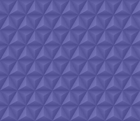 Seamless 3D triangle shape pattern background. Color trend of 2022 very peri. Design texture elements for banner, template, card, cover, poster, backdrop, tile, wall. Vector illustration.のイラスト素材