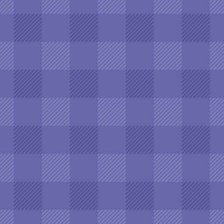 Seamless pattern tartan background. Color trend of the year 2022 Very Peri. Design texture elements for fabric, tile, banner, template, card, cover, poster, backdrop, wall. Vector illustration.のイラスト素材