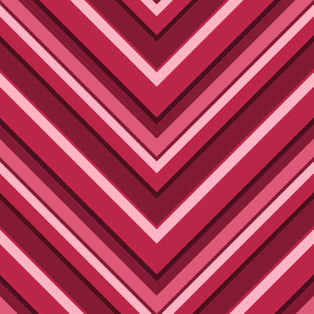 Seamless background with chevron pattern. Trend color of the year 2023 Viva Magenta. Design texture elements for banners, covers, posters, backdrops, walls. Vector illustration.のイラスト素材