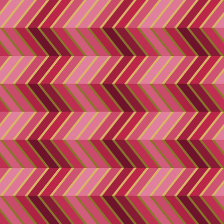 Seamless background with chevron pattern. Trend color of the year 2023 Viva Magenta. Design texture elements for banners, covers, posters, backdrops, walls. Vector illustration.のイラスト素材