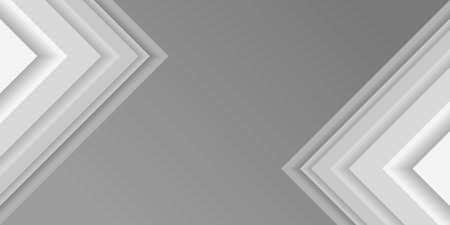Gray gradient paper cut abstract background. White multi-layered right-angled triangles. Design element for template, card, cover, banner, poster, backdrop, wall. Vector illustration.のイラスト素材