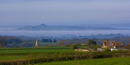 Glastonbury Tor a mystical place in Somerset UKの写真素材