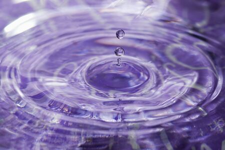Close up of water droplets and ripplesの写真素材