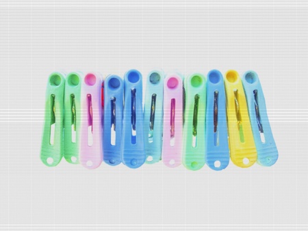 The clips of colorful art .