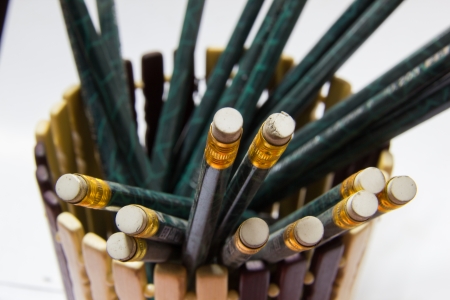 many pencil in the basket .の写真素材