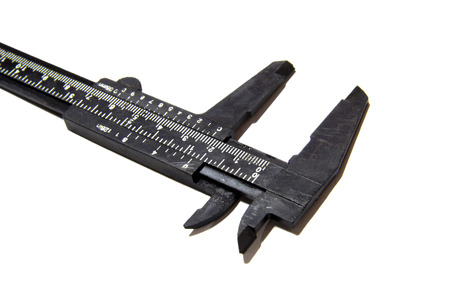 vernier caliper on the white background .の写真素材