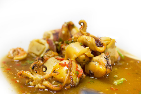 Squid grilled with full taste sauce .の写真素材