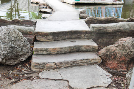 Stair in the garden .の写真素材