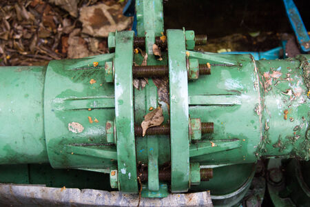 Big connection green pipeの写真素材