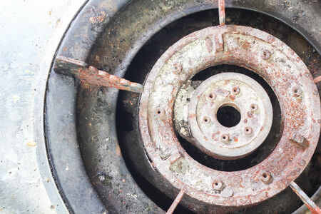 dirty gas stoveの写真素材