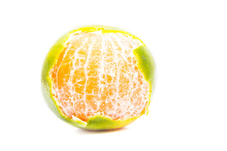 Orange fruit on the white backgroundの写真素材