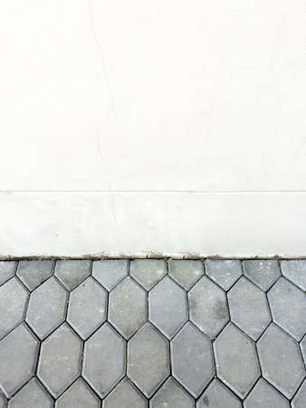 White background and brick textureの写真素材