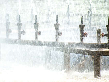 Spray of fountain