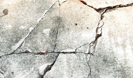old street concrete, crack and dirtyの写真素材