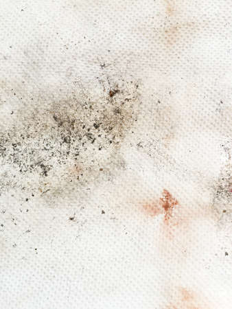 Grunge texture on the white fabricの写真素材