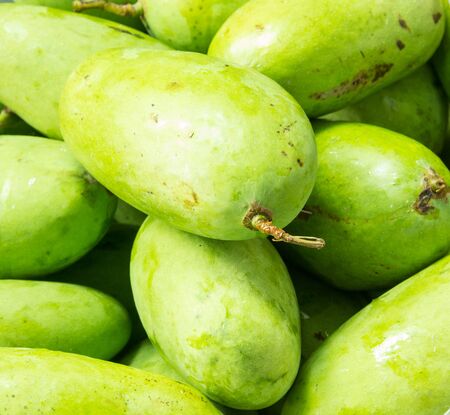 greem mango closeup backgroundの写真素材