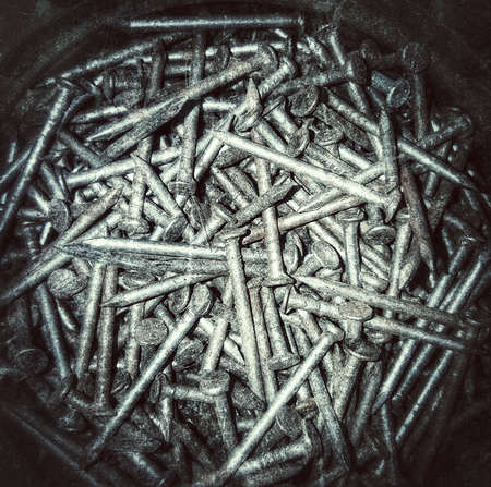 Rusty nail backgroundの写真素材