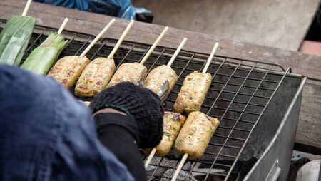 pork grilled with merchant hand