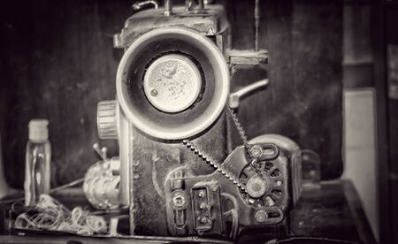 Side of Old loom from Thailandの写真素材