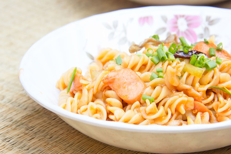 spaghetti foodの写真素材