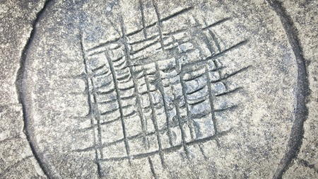 Crack and scratch on the cement floor
