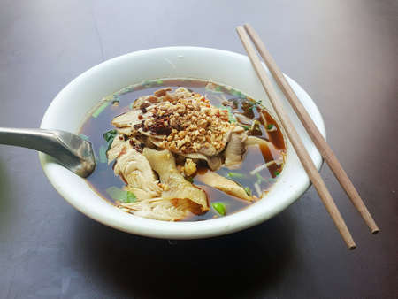 Thai chicken noodleの写真素材