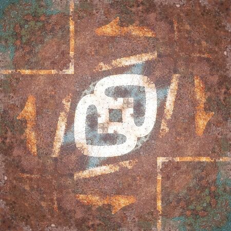 corrosion and rusty on the old steel texture