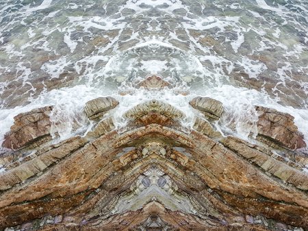 Stone near the seaの写真素材