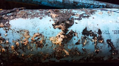 dirty stain on the pipe textureの写真素材