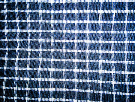white blue checkerboard fabric textureの写真素材