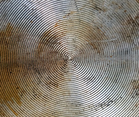 circle rough rusty pan texture backgroundの写真素材