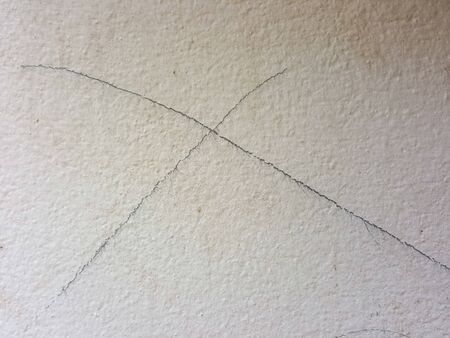 cross stain on the concrete texture backgroundの写真素材