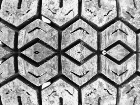 Striped tire texture backgroundの写真素材