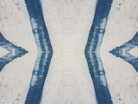 blue color stain on the concrete texture wall