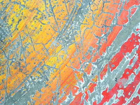 colorful scratch on the old stone texture backgroundの写真素材