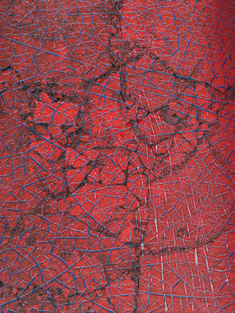 crack scratch red concrete floor textureの写真素材