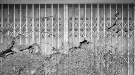 grunge crack old steel door textureの写真素材