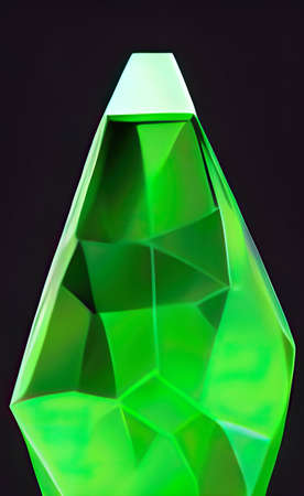 The emerald crystal gem illustration backgroundの写真素材