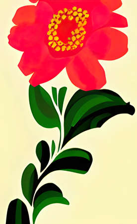 The illustration of beautiful flowerの写真素材