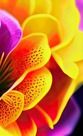 The colorful flowers focus backgroundの写真素材