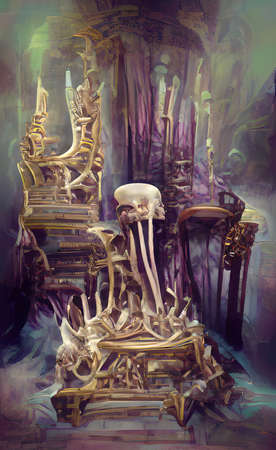 The art throne of bones backgroundの写真素材