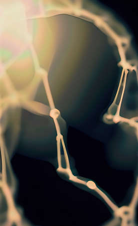 The illustration of abstract close up neural systemの写真素材