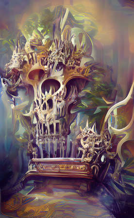 The art throne of bones backgroundの写真素材