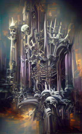 The art throne of bones backgroundの写真素材