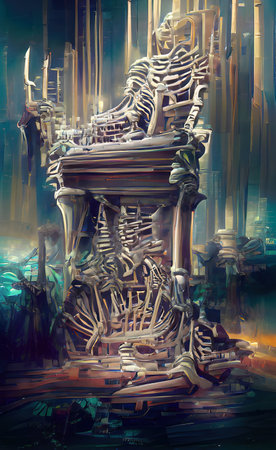 The art throne of bones background