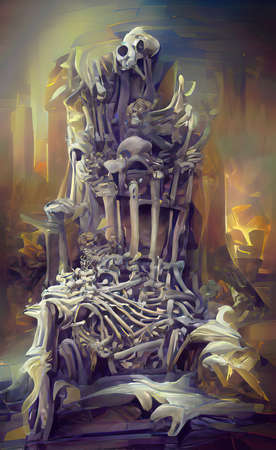 The art throne of bones backgroundの写真素材